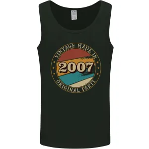 17th Birthday  Vintage Made In 2007 Mens Vest Tank Top