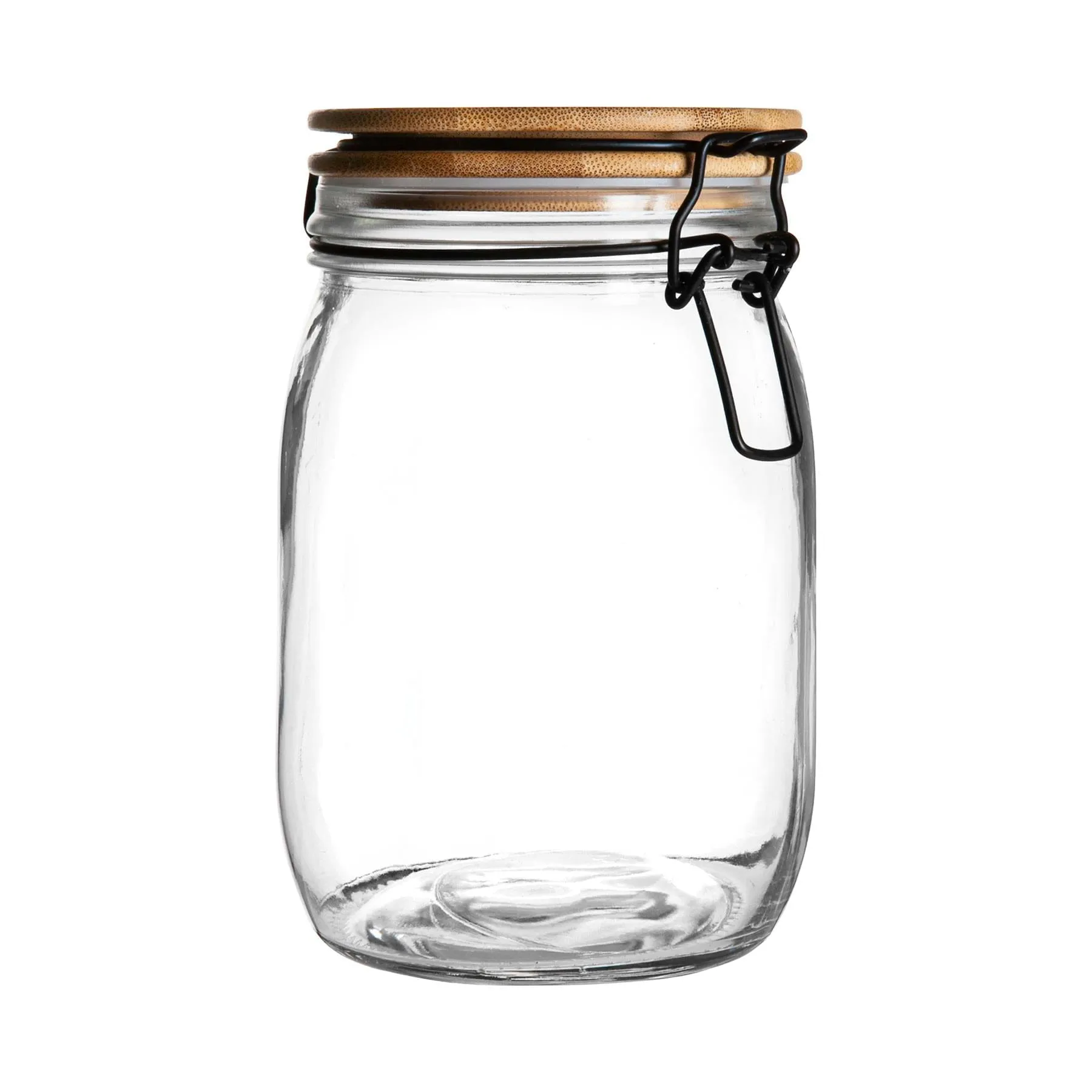 1L Glass Storage Jar with Wooden Clip Lid - By Argon Tableware