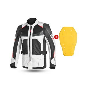 BELA Onsaker Motorcycle Textile Jacket - White Black Red