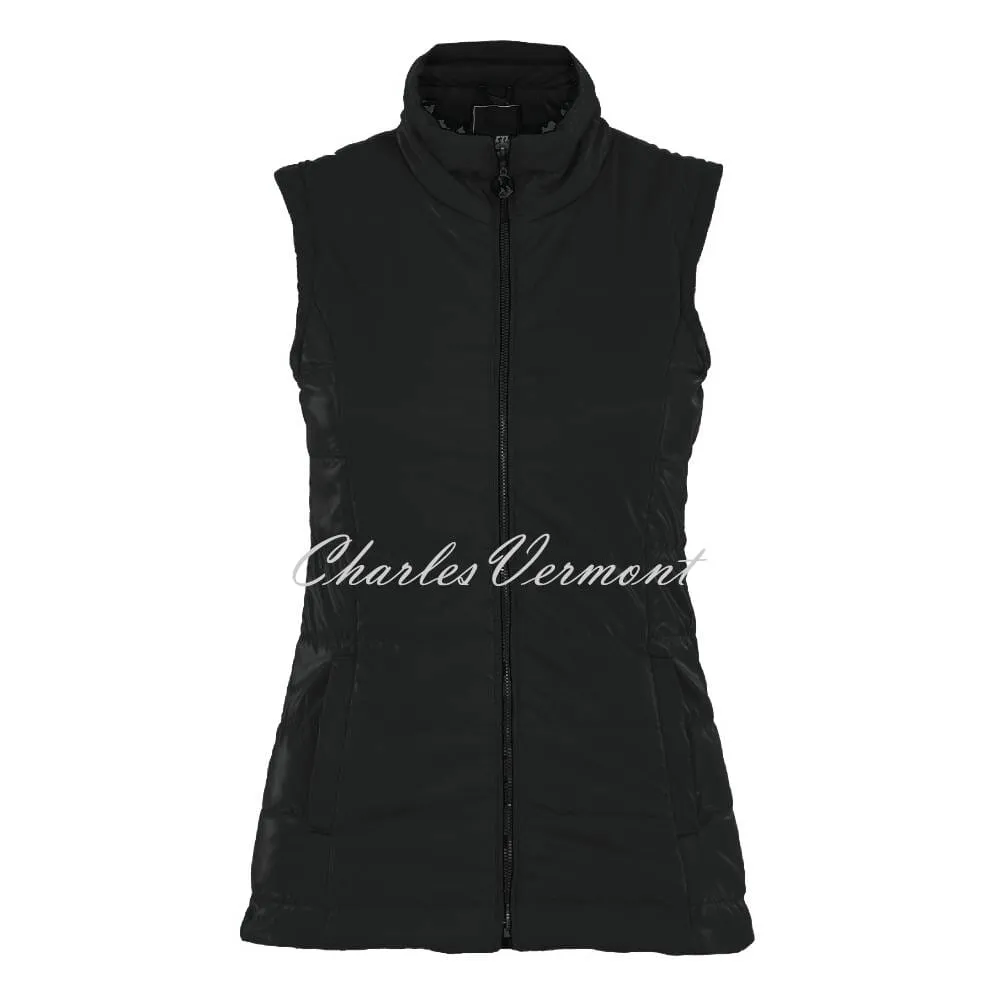 Dolcezza High Gloss Lightly Padded Gilet - Style 73802 (Black)