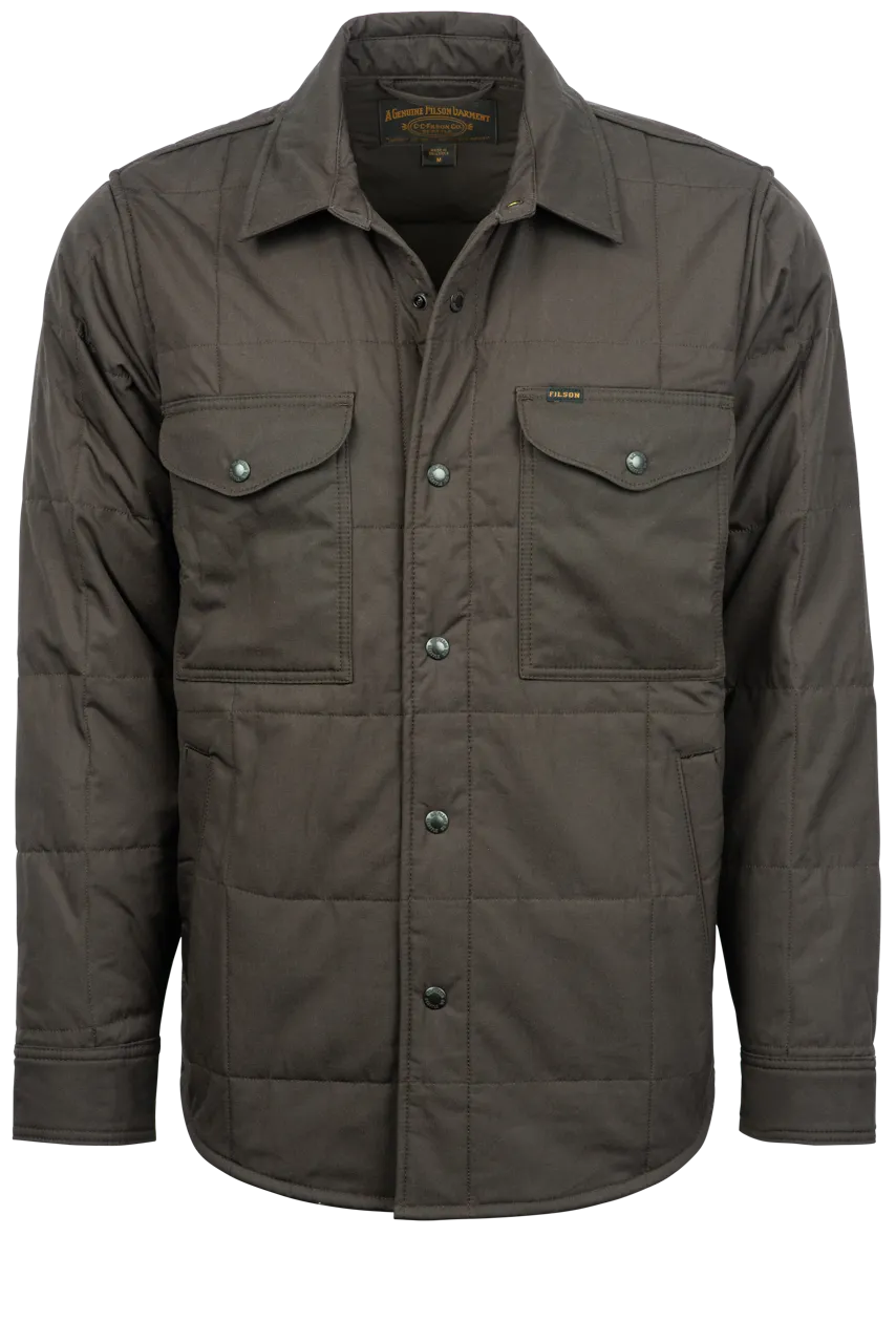 Filson Cover Cloth Quilted Shirt Jacket - Cinder