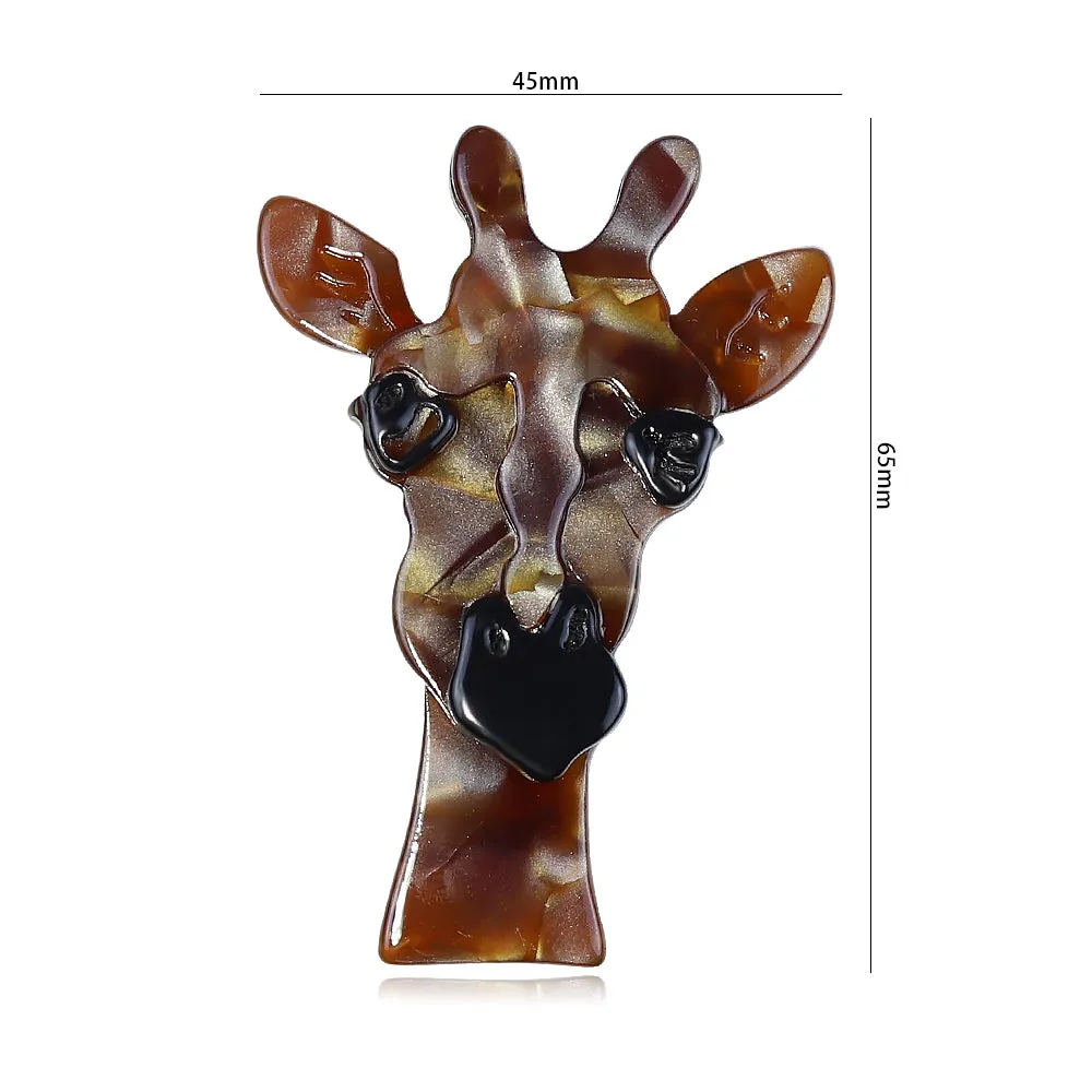 Giraffe Handmade Acrylic Brooch