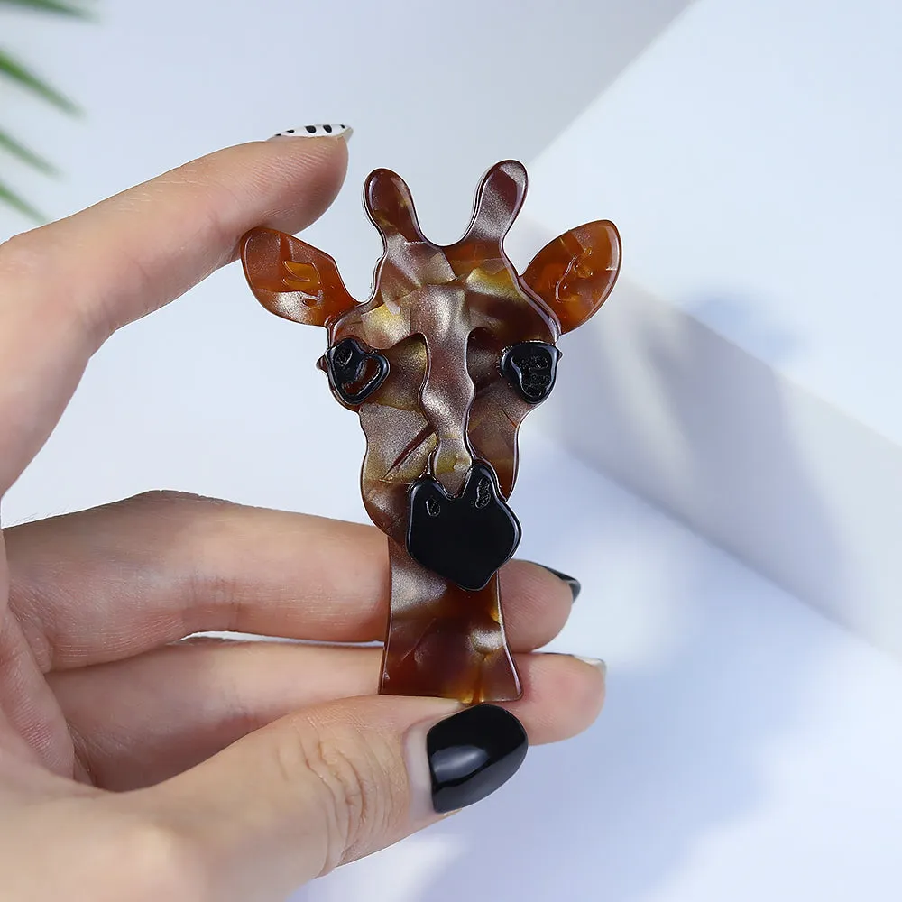 Giraffe Handmade Acrylic Brooch