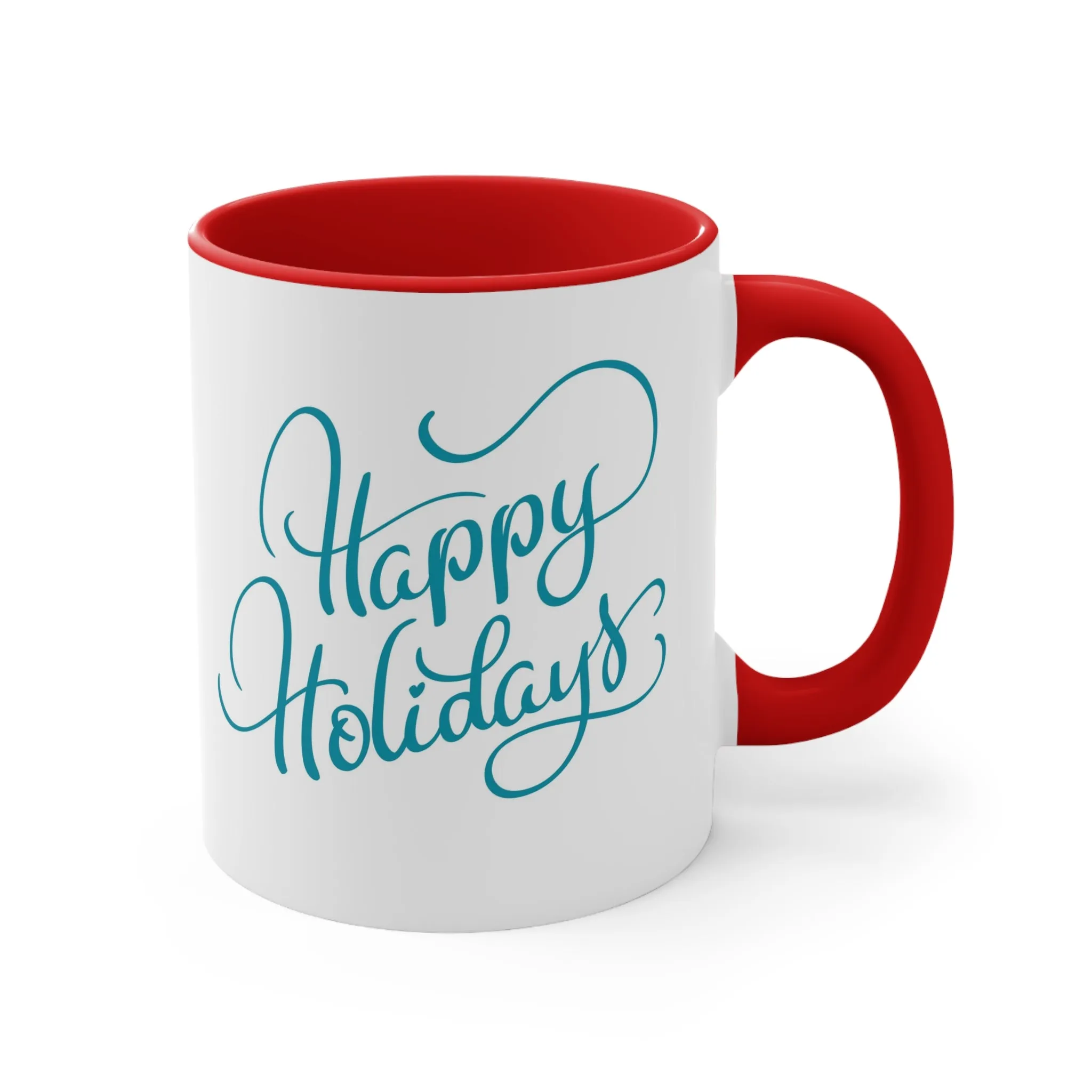 Happy Holidays -Accent Coffee Mug, 11oz