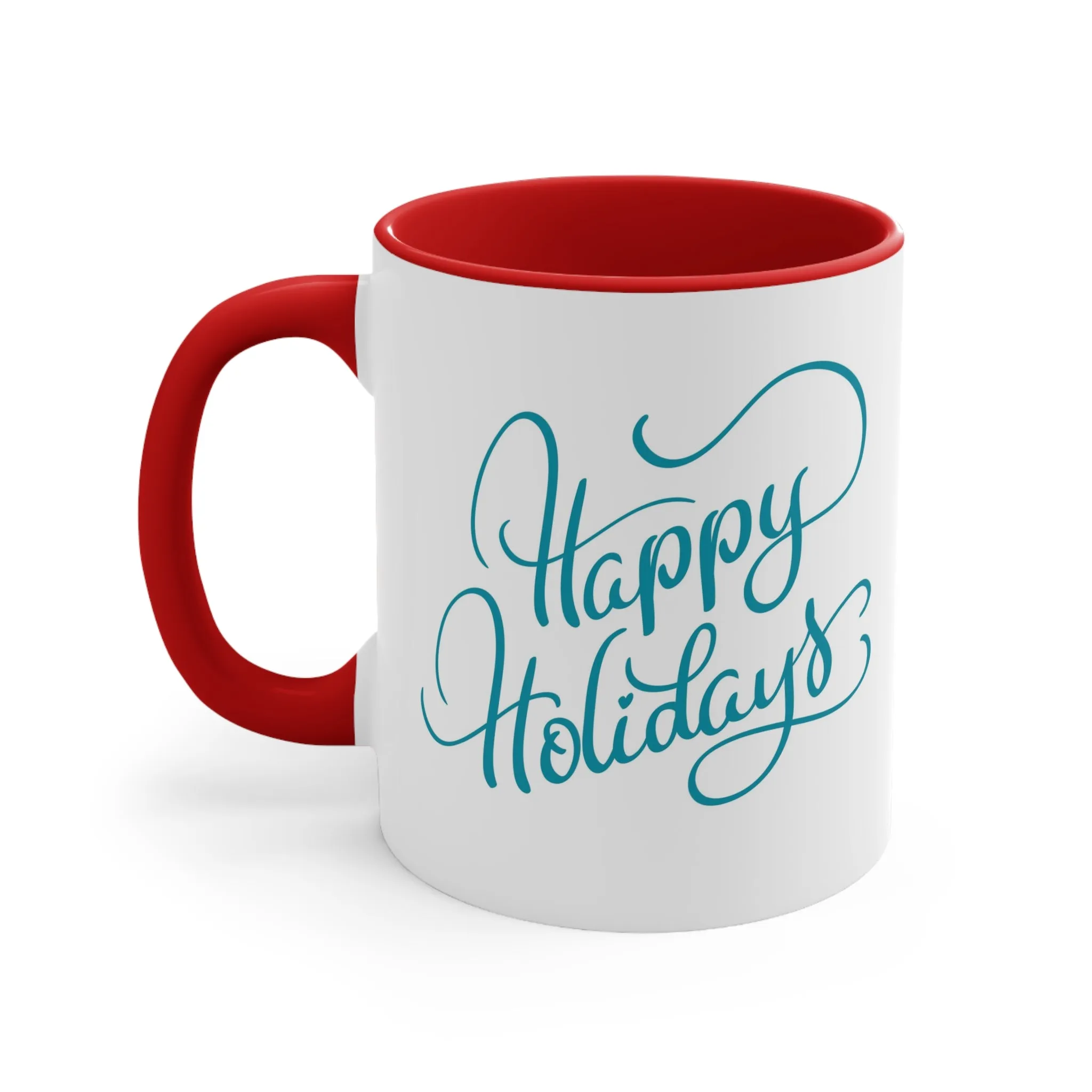 Happy Holidays -Accent Coffee Mug, 11oz