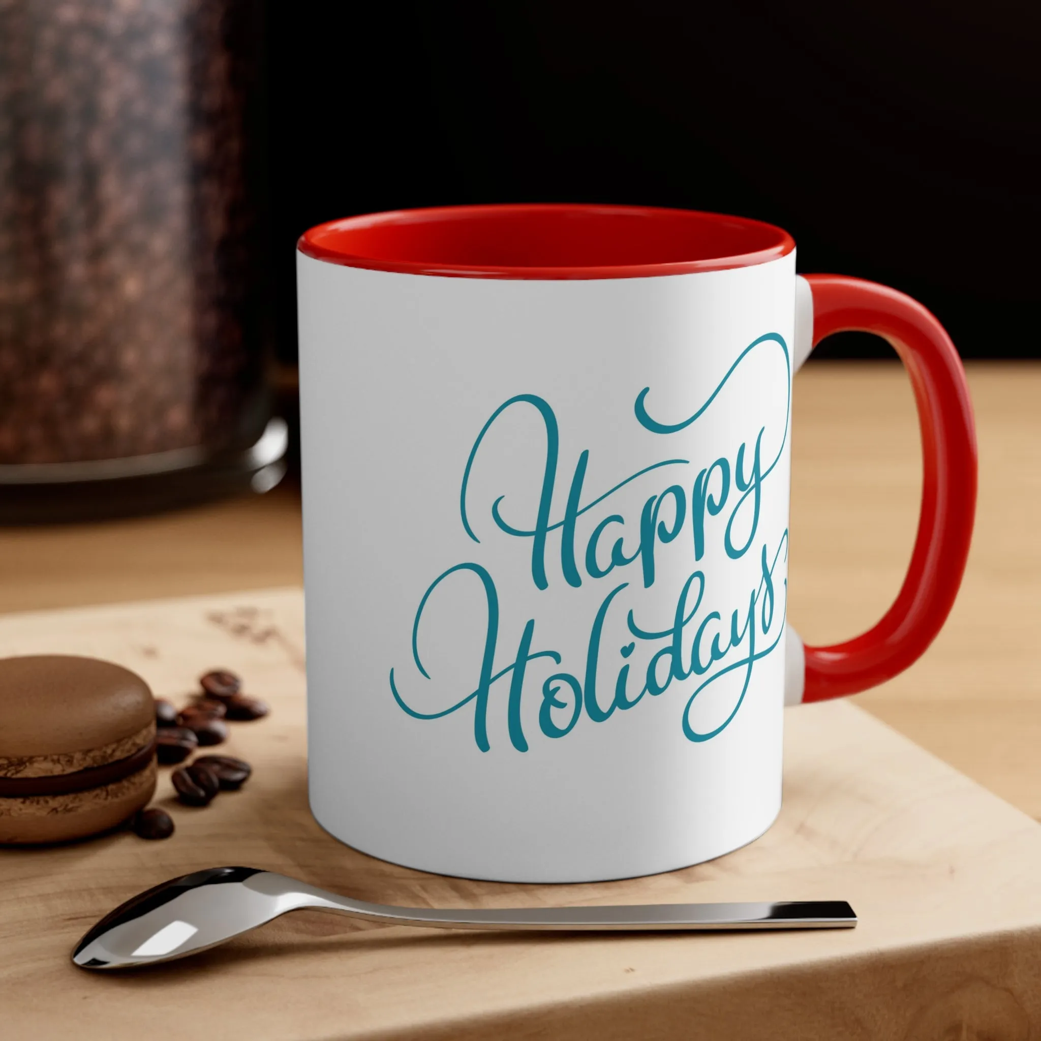 Happy Holidays -Accent Coffee Mug, 11oz