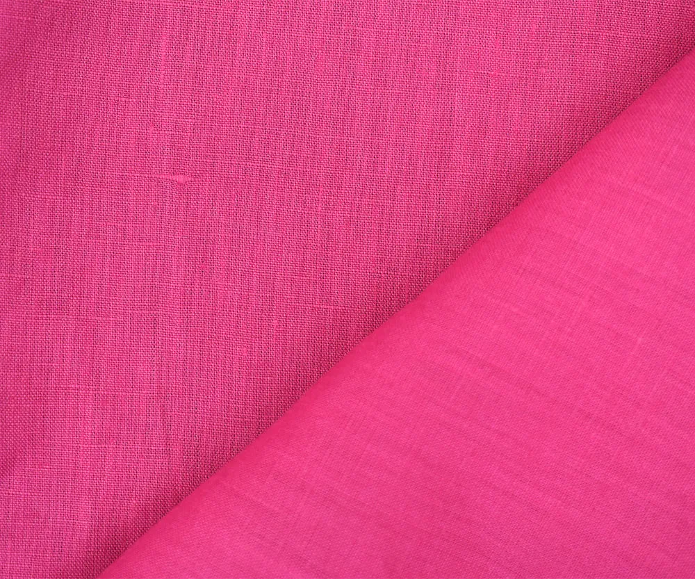 Hot Pink Spence  Spence Bryson Solid Slub Irish Linen Woven Fabric