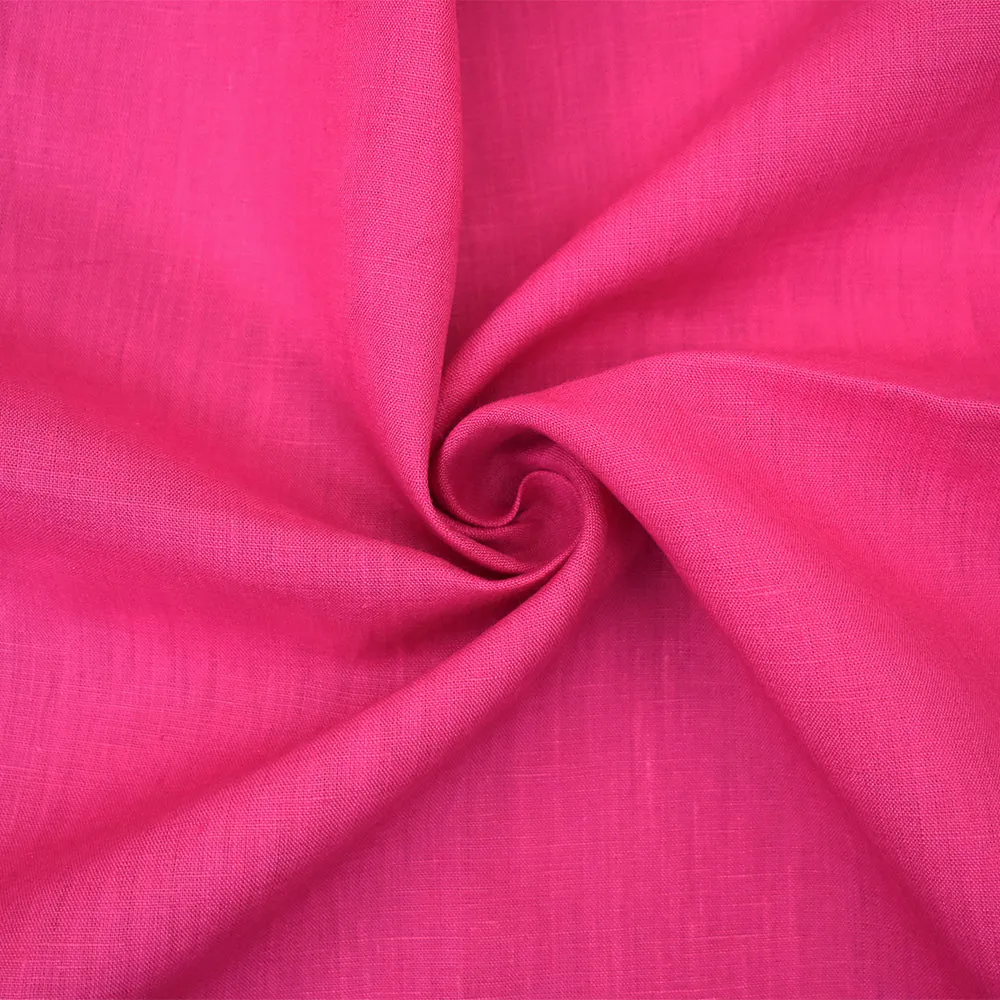 Hot Pink Spence  Spence Bryson Solid Slub Irish Linen Woven Fabric