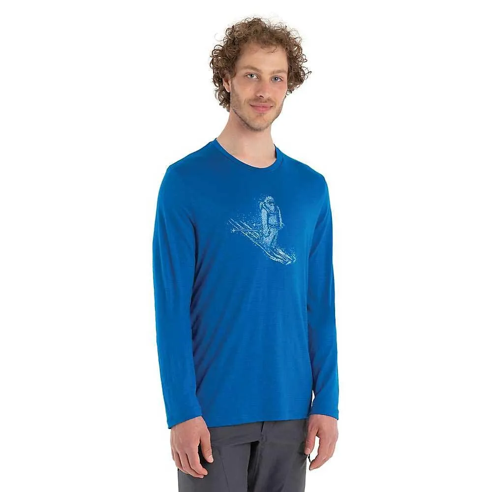 Icebreaker Mens Tech Lite II LS Tee - Skiing Yeti