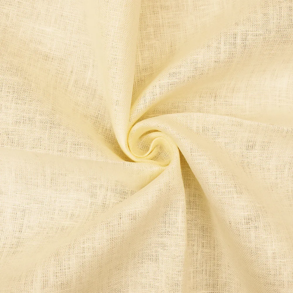 Ivory Spence Bryson Solid Slub Texture Irish Linen Woven Fabric