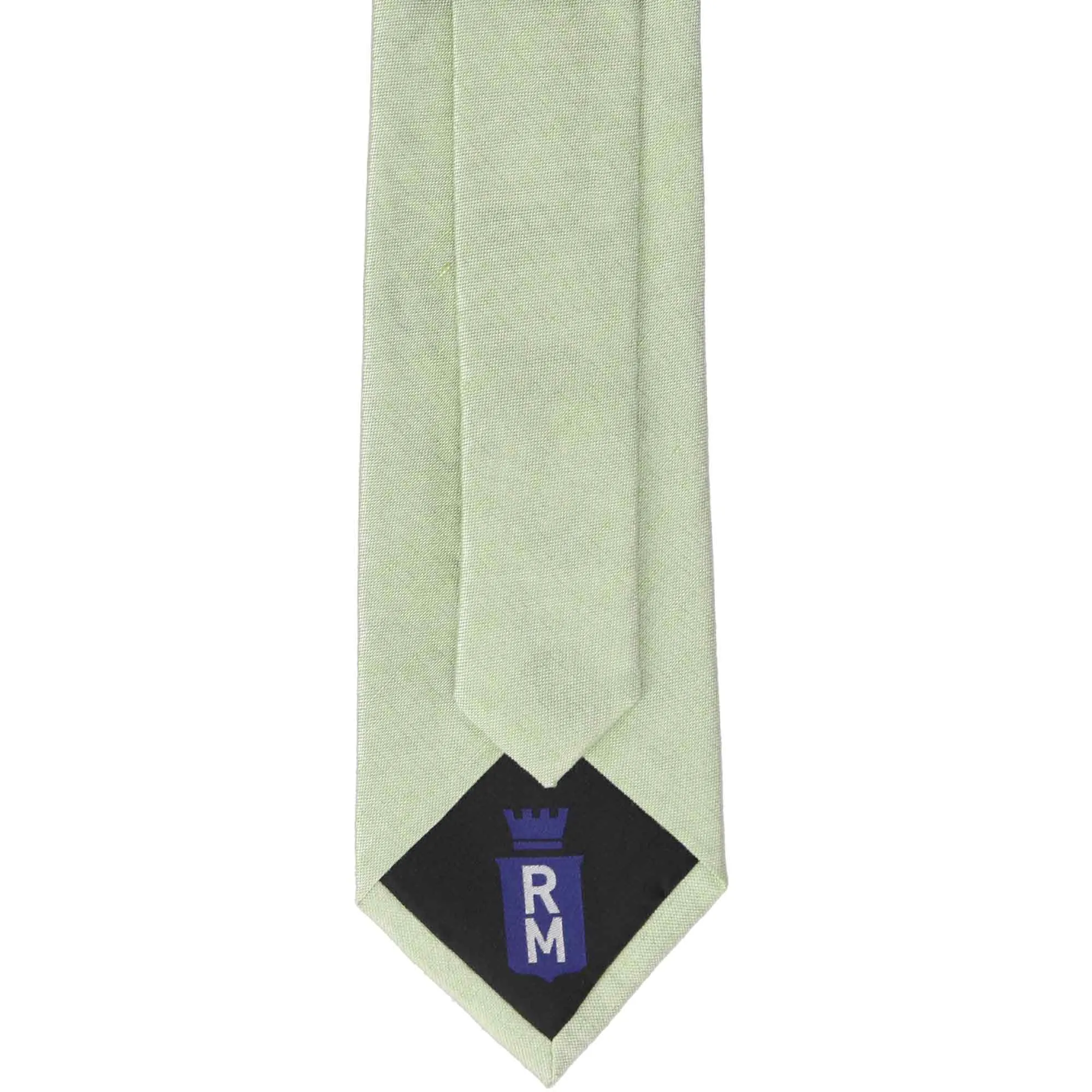 Light Sage Regency Linen/Silk Narrow Necktie, 3" Width