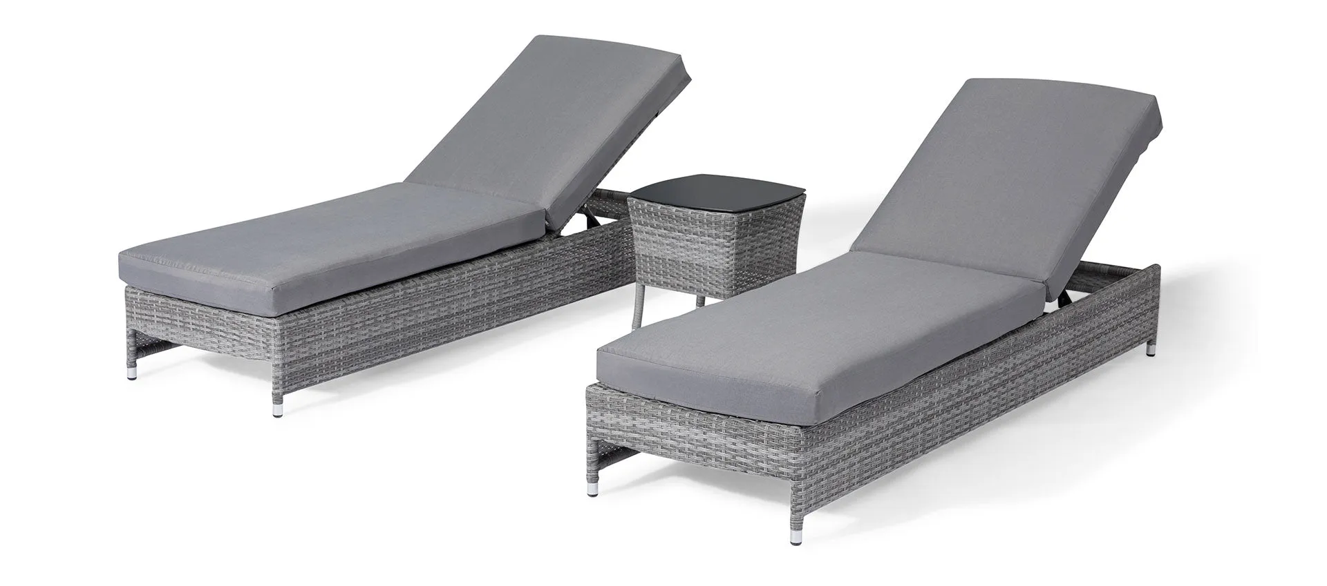 Maze Santorini Rattan Sunlounger Set