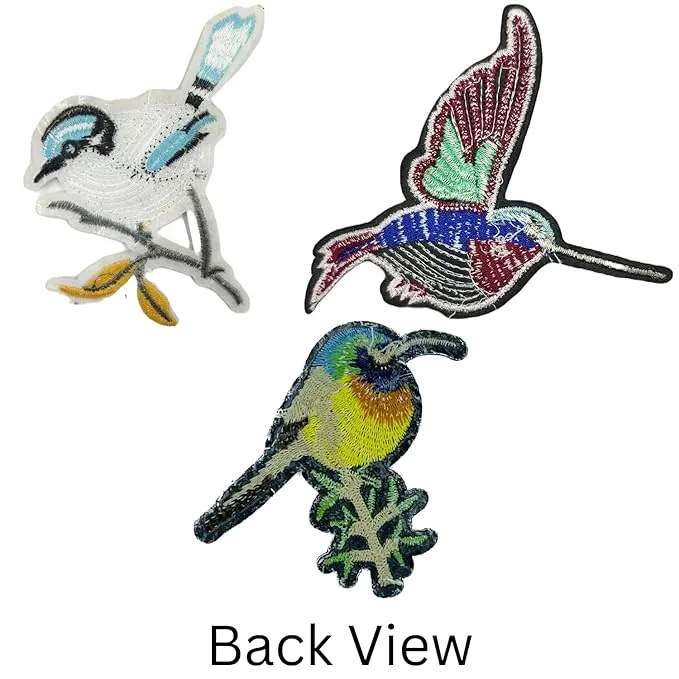 Multicolour Bird Combo Embroidered & Sequins Sewable Patch