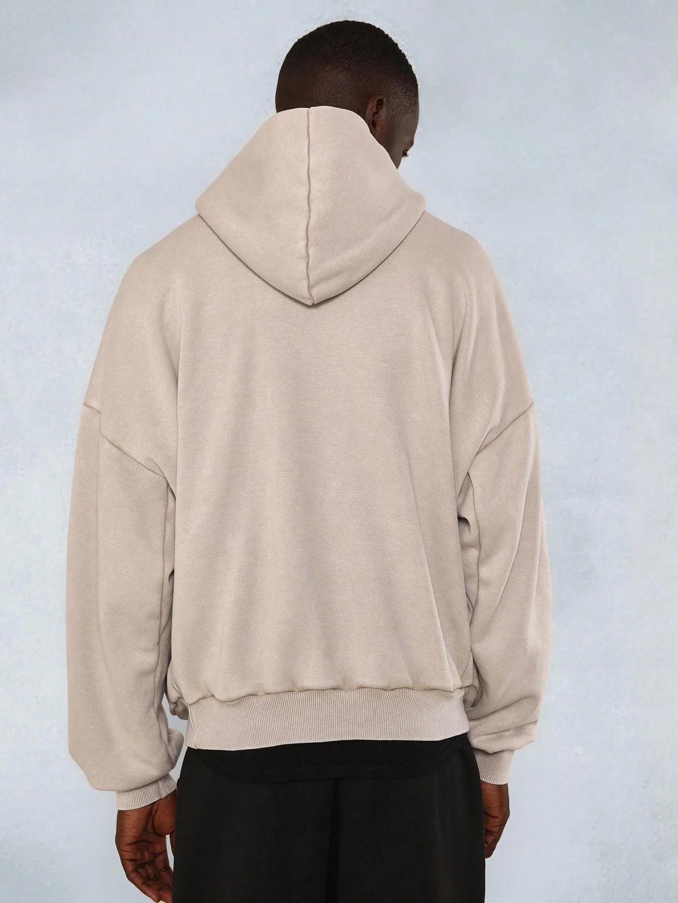 Overhead Washed Mock Neck Hoodie