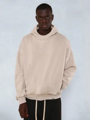 Overhead Washed Mock Neck Hoodie