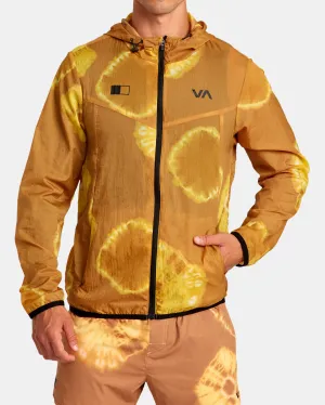 RVCA Runner Lightweight Training Jacket - Gold Tie Dye