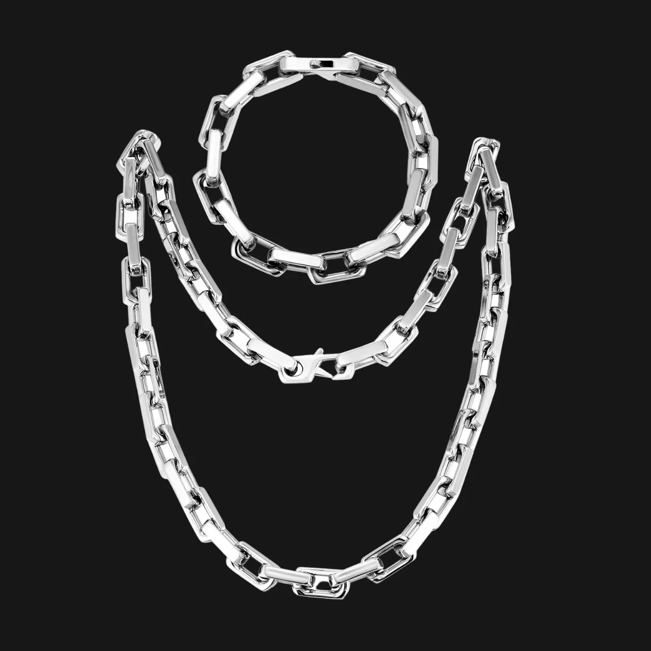 SAMSON Chain 2 pc. Set Silver - 10mm