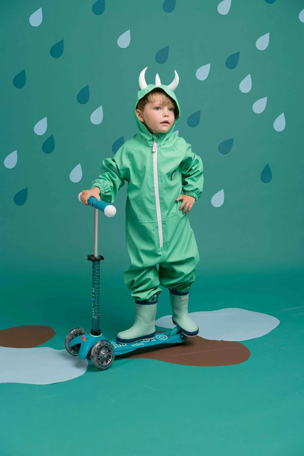 Spike the Dinosaur - Kids Puddle Suit