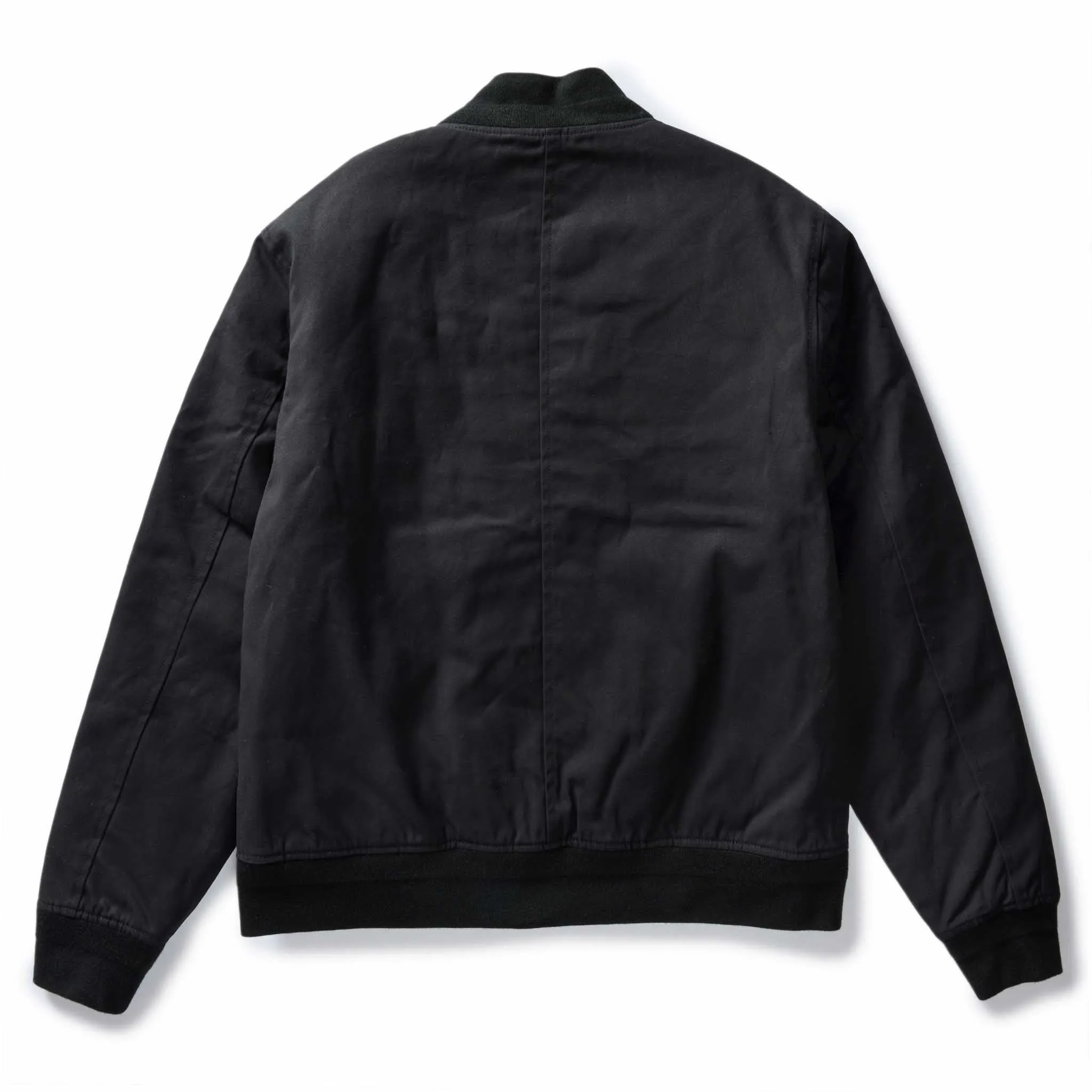 The Insulated Bomber Jacket in Coal Dry Wax