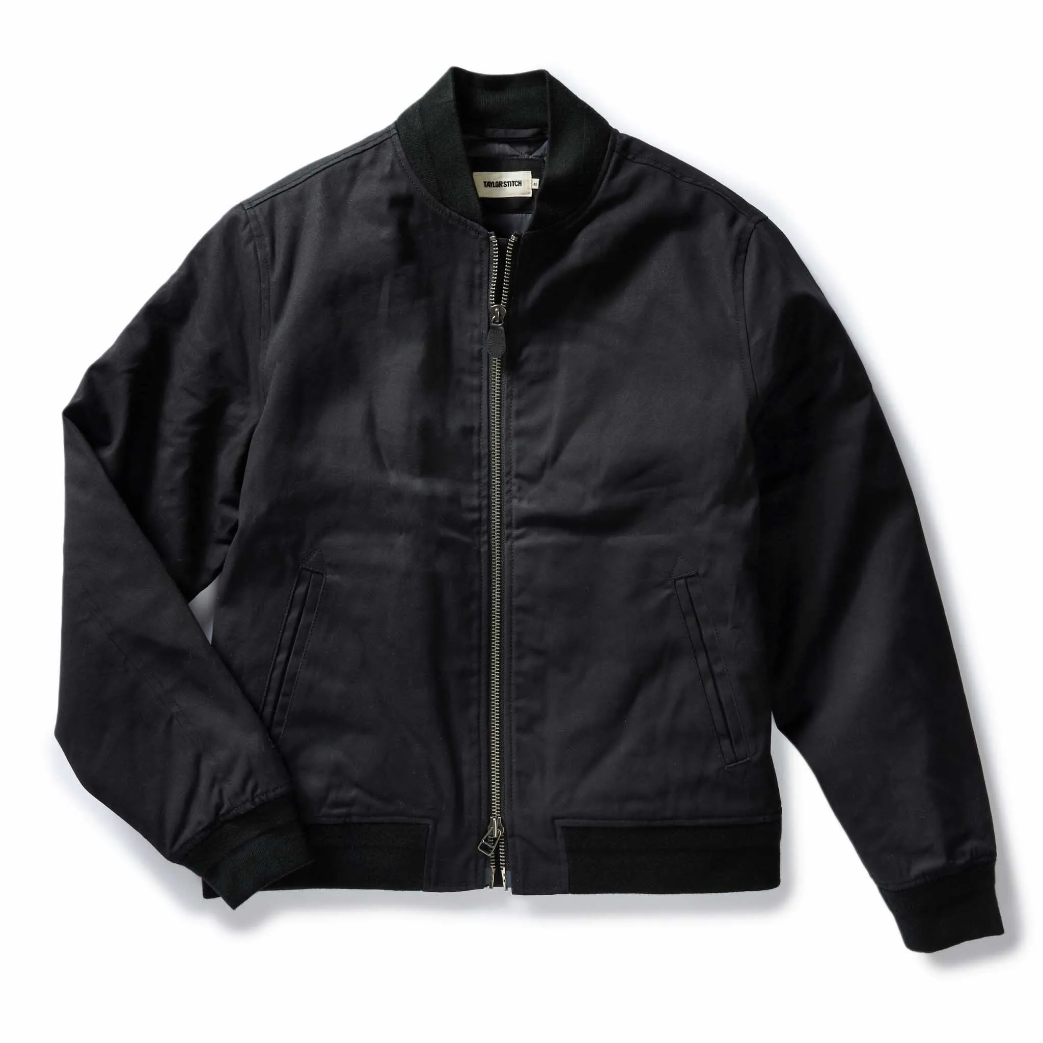 The Insulated Bomber Jacket in Coal Dry Wax