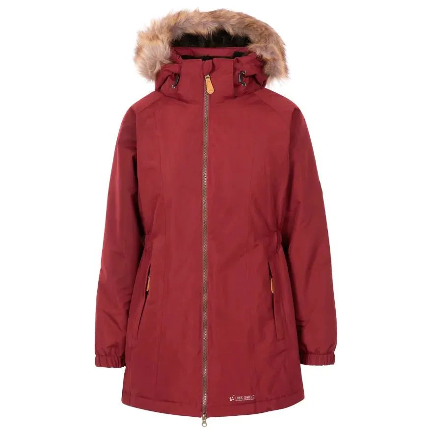 Trespass mujer fleece lined parka jacket celebrity