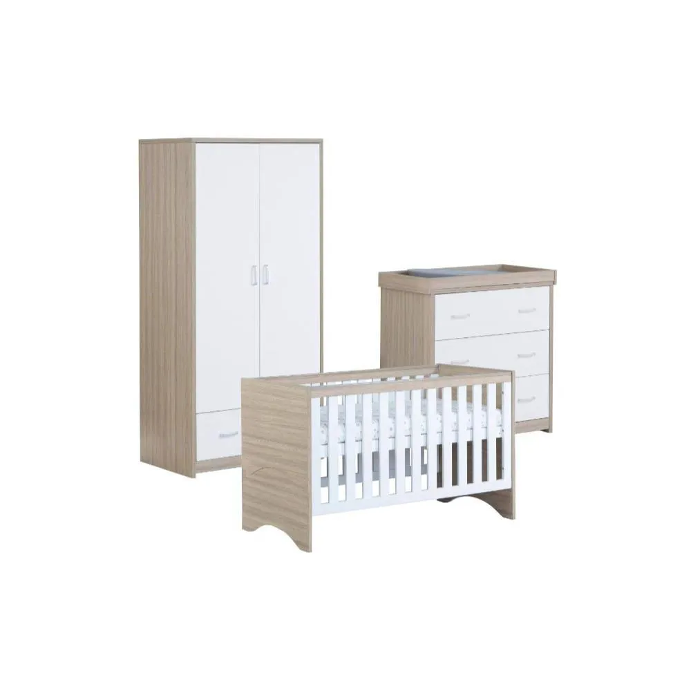 Veni Nursery Furniture Set 3 pcs - Oak & White