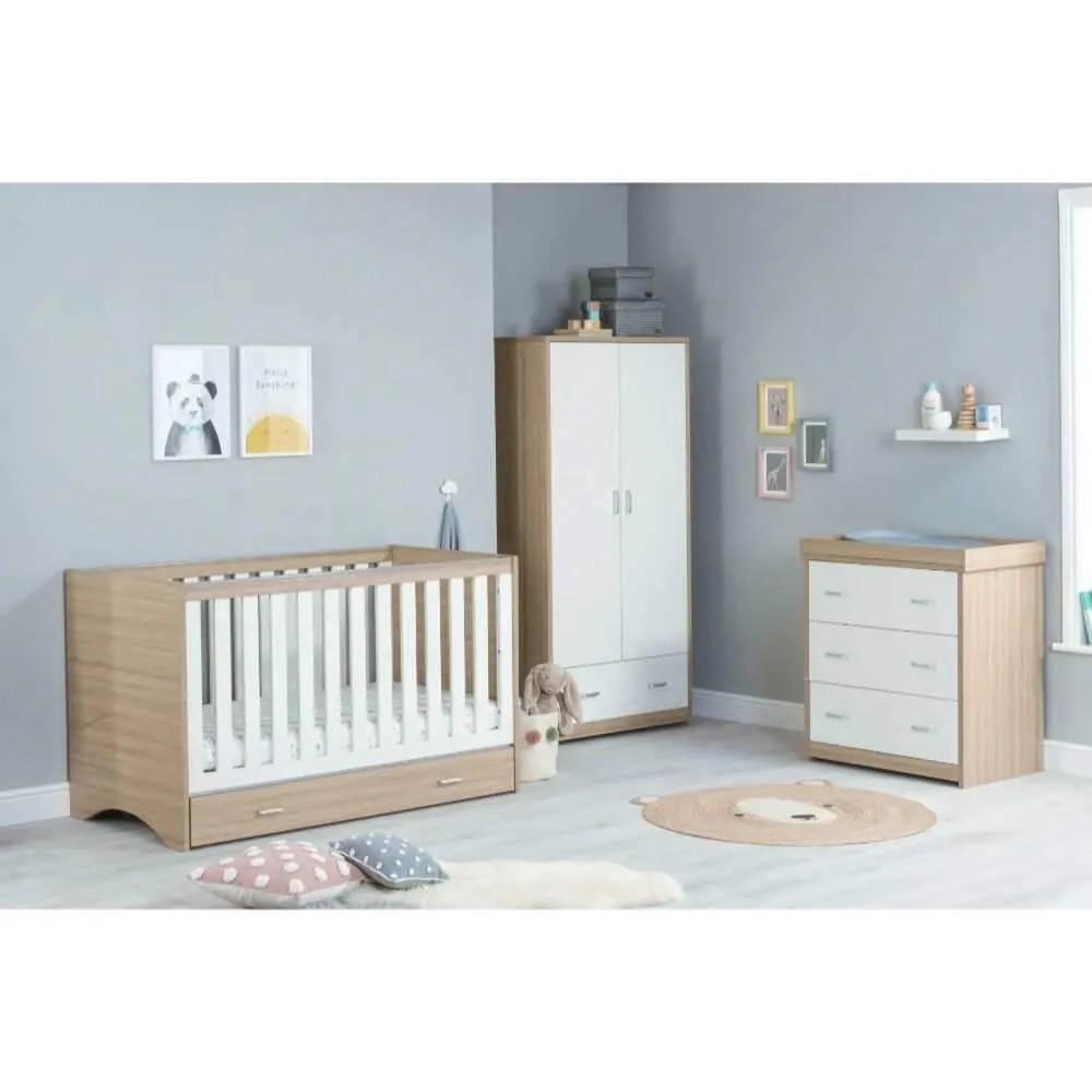 Veni Nursery Furniture Set 3 pcs - Oak & White