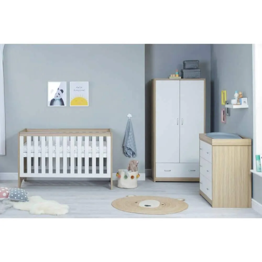 Veni Nursery Furniture Set 3 pcs - Oak & White