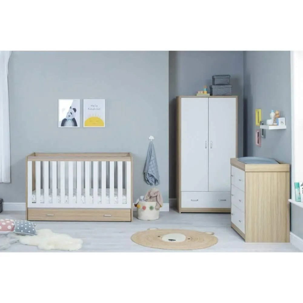 Veni Nursery Furniture Set 3 pcs - Oak & White