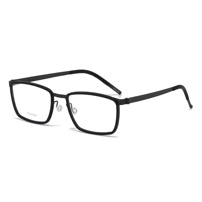 Zirosat Unisex Full Rim Square Titanium Acetate Eyeglasses 9711